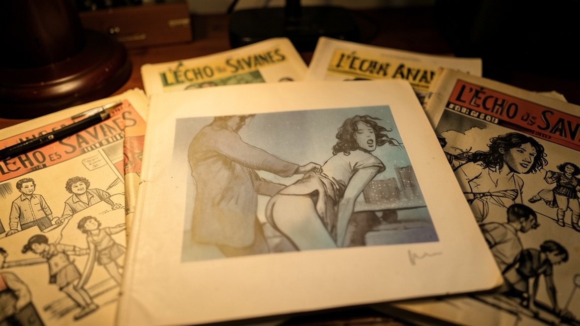 Manara and L'Écho des Savanes in adult comics of the 1980s